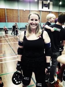 Meet Bebe McBash - one happy roller derby girl