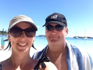 Enjoying some sun and sand at the Isle of Pines