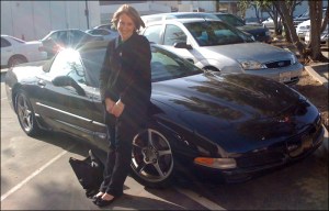 me, my jacket and the Corvette