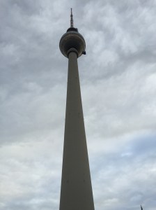Second tallest in Europe. Build by the East Germans to show the West how awesome they were.  1000 steps from bottom to top - but there is an elevator you can catch up to the revolving restaurant in the bubble.